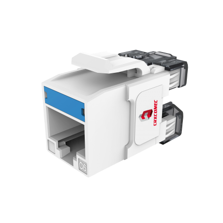 Gniazdo Keystone RJ45 Cat6 UTP 110 typu - Gniazdo Keystone Cat. 6 UTP 180 stopni